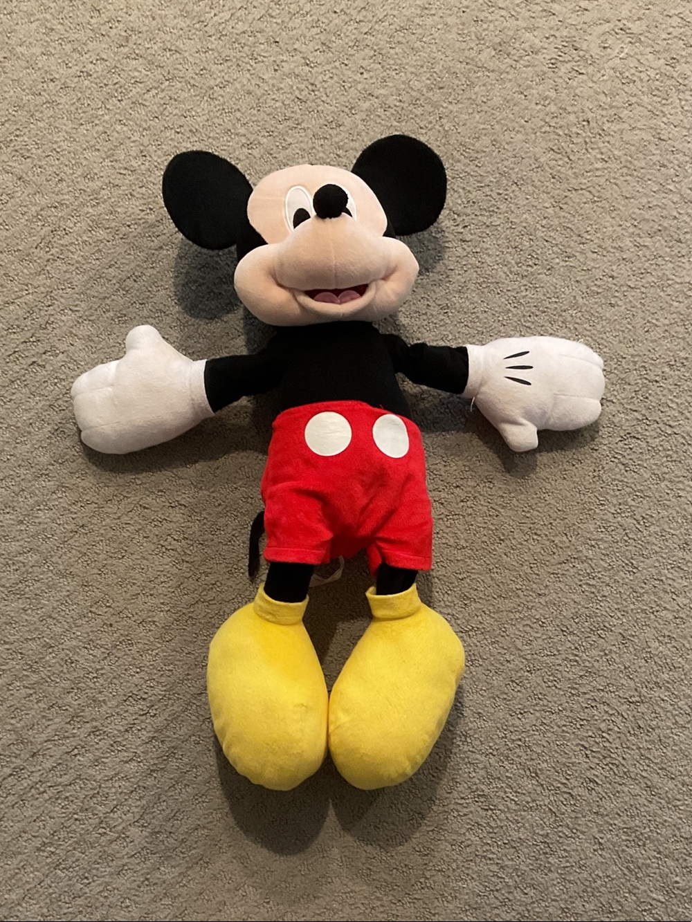 Disney Mickey Mouse Plush in Black, Red, White & Yellow